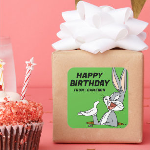 DOCは何か？™バグBUNNY™  ハッピーバースデー スクエアシール