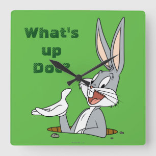 DOCは何なの?™バグBUNNY™うさぎ穴 スクエア壁時計