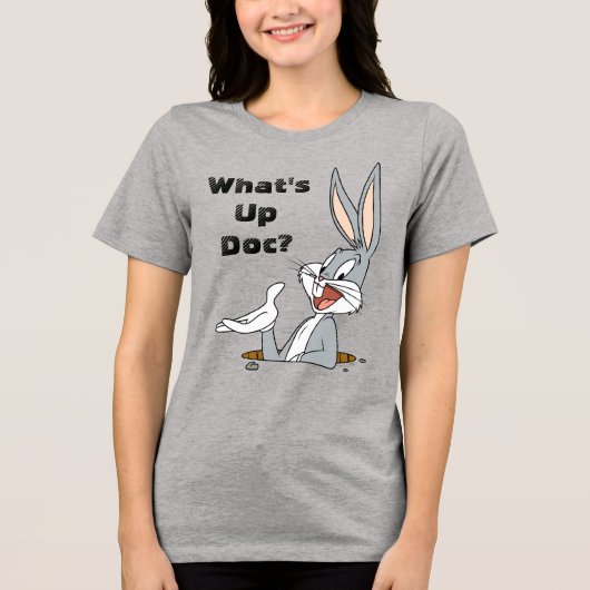DOCは何なの?™バグBUNNY™うさぎ穴 トライブレンドTシャツ (正面)