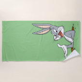 DOCは何なの?™バグBUNNY™うさぎ穴 ビーチタオル (正面)