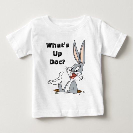 DOCは何なの?™バグBUNNY™うさぎ穴 ベビーTシャツ (正面)