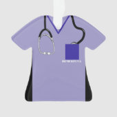 Docオーナメント-パーソナライズされたメディカルスクラブスデコール オーナメント (正面)