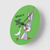 DOC?™バグBUNNY™うさぎの穴 ラウンド壁時計 (傾斜)