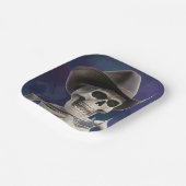 Doc Bonesと呼ぶ、不気味なスケルトンの保安官 ペーパープレート (傾斜あり)