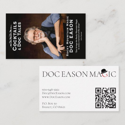 Doc Eason, Magician Business Card 名刺 (正面/裏面)