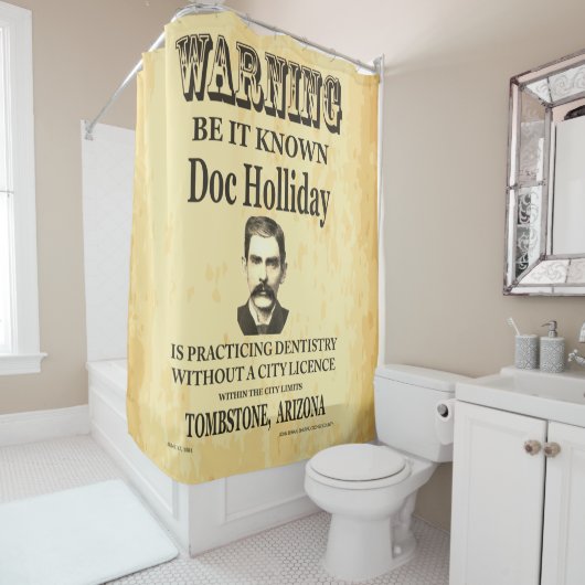 Doc Holliday 💰ヴィンテージが歯科対象 シャワーカーテン (インサイチュ)