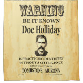 Doc Holliday 💰ヴィンテージが歯科対象 シャワーカーテン (正面)