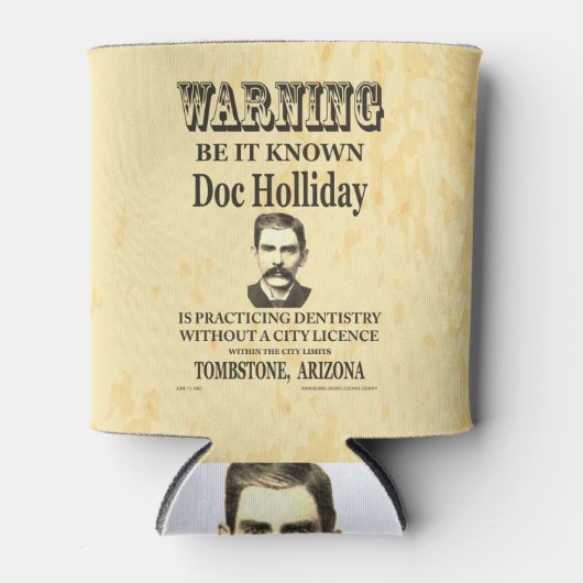 Doc Holliday 💰ヴィンテージが歯科対象 缶クーラー (正面)