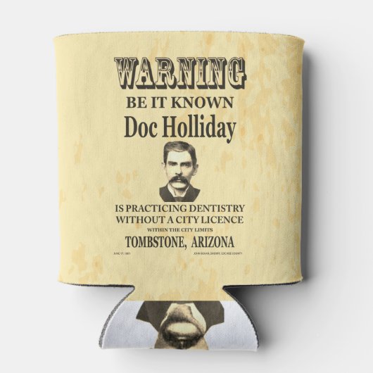 Doc Holliday 💰ヴィンテージが歯科対象 缶クーラー (裏面)