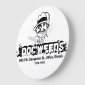 Doc Weed's Restaurant, Niles, IL ラージ壁時計 (傾斜)