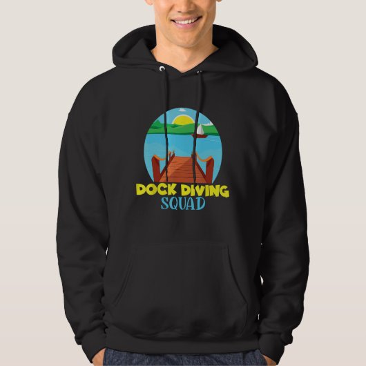 Dock Diving Squad Dog Owner Dog Training Dock Jump パーカ (正面)