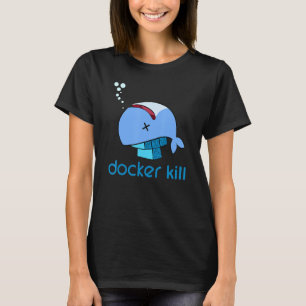 Docker Container Linux Devopsプログラミングのコーディング Tシャツ