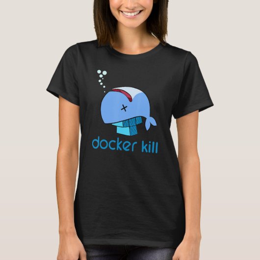 Docker Container Linux Devopsプログラミングのコーディング Tシャツ (正面)