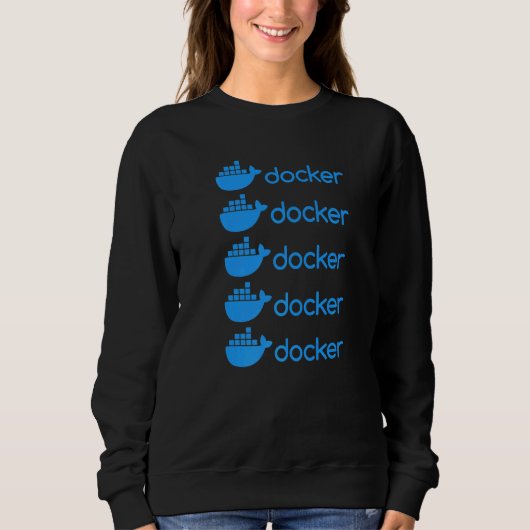 Docker Engine プログラミング コーディング ソフトウェア 開発 スウェットシャツ (正面)