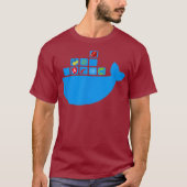 Docker ReactノードJS Ruby Rail Python Hackathon Tシャツ (正面)