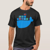 Docker React Node Js Ruby Rail Python ハッカソン技術 Tシャツ (正面)