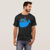 Docker React Node Js Ruby Rail Python ハッカソン技術 Tシャツ (正面フル)