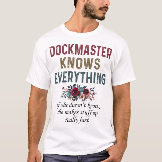 Dockmasterは何でも知っている Tシャツ (正面)