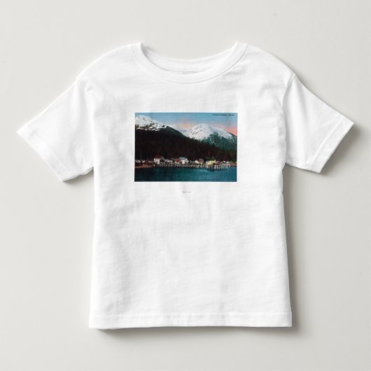 DocksTenakeeの春、AKとの町の眺め トドラーTシャツ (正面)