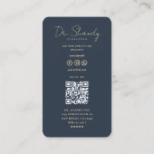 Doctor モダン Otolaryngologist Specialist Blue 名刺 (裏面)