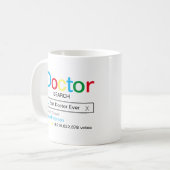 Doctor 最高の Ever Search Engineの結果（名前あり） コーヒーマグカップ (正面左)