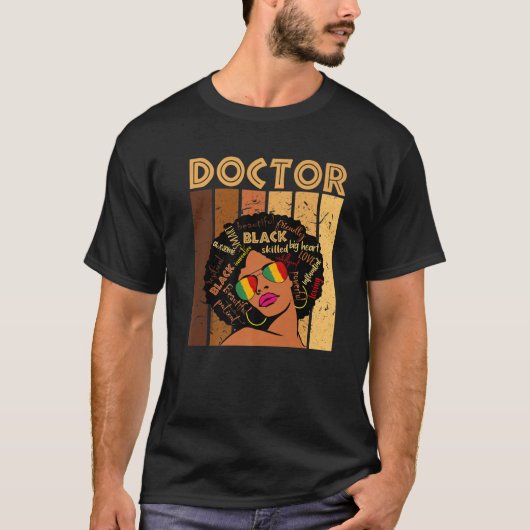Doctor Afro African American Women Black History M Tシャツ (正面)