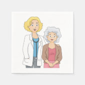 Doctor And Patient Paper Napkins スタンダードカクテルナプキン (正面)