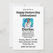 Doctor Appreciation Happy Doctors Day Celebration 招待状 (正面)