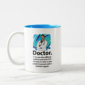 Doctor Appreciation Quote ツートーンマグカップ (左)