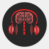 Doctor Brain Tissue 聞's to Music ラウンドシール (正面)