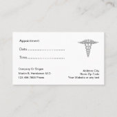 Doctor Business Card 予約カード (裏面)