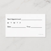 Doctor Business Cards 予約カード (裏面)