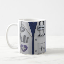 Doctor Coat Stethoscope Mug | Custom Medical Nurse コーヒーマグカップ