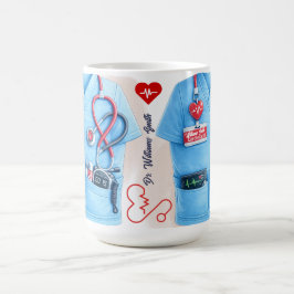 Doctor Coat Stethoscope Mug | Custom Medical Nurse コーヒーマグカップ