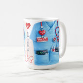Doctor Coat Stethoscope Mug | Custom Medical Nurse コーヒーマグカップ (正面右)
