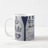 Doctor Coat Stethoscope Mug | Custom Medical Nurse コーヒーマグカップ (左)
