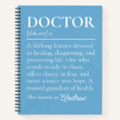 Doctor Definition Custom Journal Gift for Doctors ノートブック (正面)