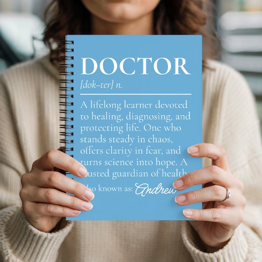 Doctor Definition Custom Journal Gift for Doctors ノートブック