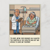 Doctor Diagnosis With Spotted Patient Get Well ポストカード (正面)