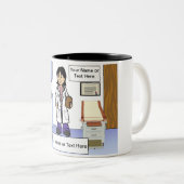 Doctor - Female Cartoon by PrintedPerfection.com T ツートーンマグカップ (正面右)