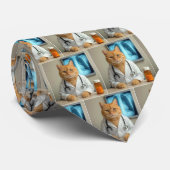 Doctor Ginger Cat With a Stethoscope ネクタイ (ロール)