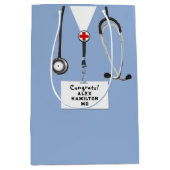 Doctor Graduation Congrats ミディアムペーパーバッグ (正面)