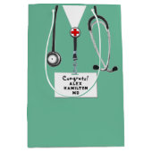 Doctor Graduation Congrats ミディアムペーパーバッグ (正面)