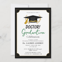 Doctor Graduation Party Invitation 招待状