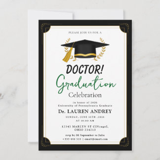 Doctor Graduation Party Invitation 招待状