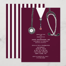 Doctor Graduation Party Invitations 招待状