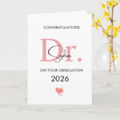 Doctor Graduation Personalized Name Class 2026 カード (黄色い花)