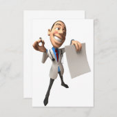 Doctor Holding Some紙招待状 招待状 (正面/裏面)