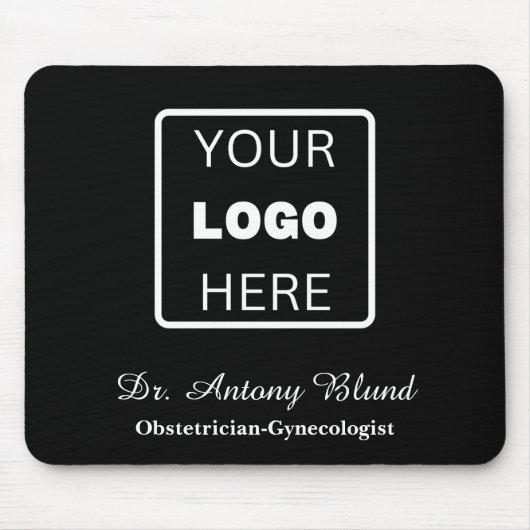 Doctor Hospital Clinicロゴ(名前と専門付き) マウスパッド (正面)