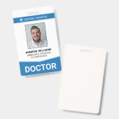 Doctor Hospital Medical Staff ID バッジ (表裏)